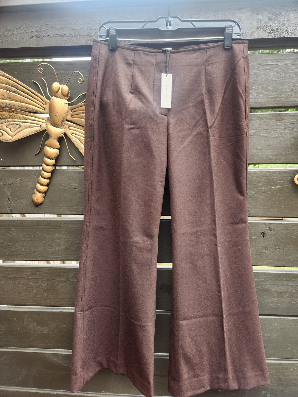 Women's Wide-Leg Brown Dress Pants